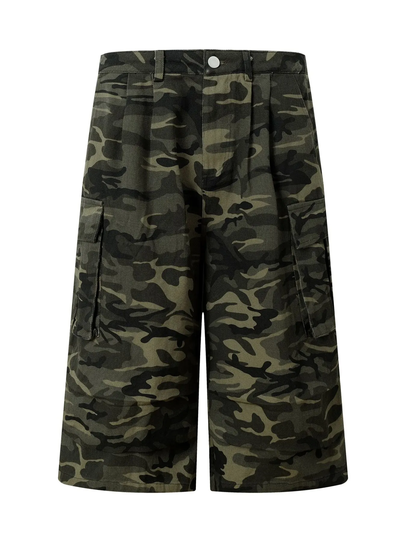 Men's Camouflage Cargo Wide-Leg Capris