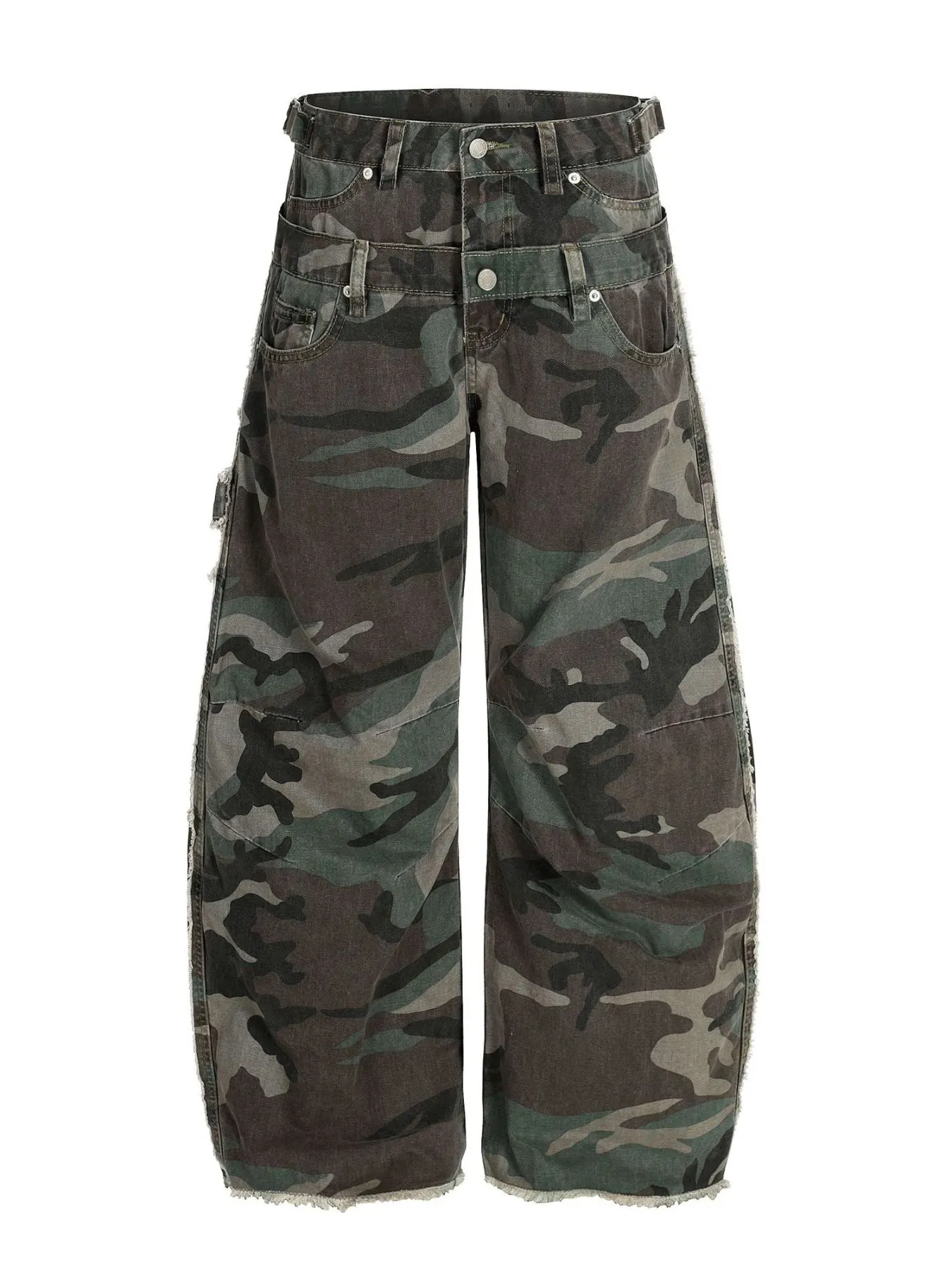 Men's Camouflage Wide-Leg Pants