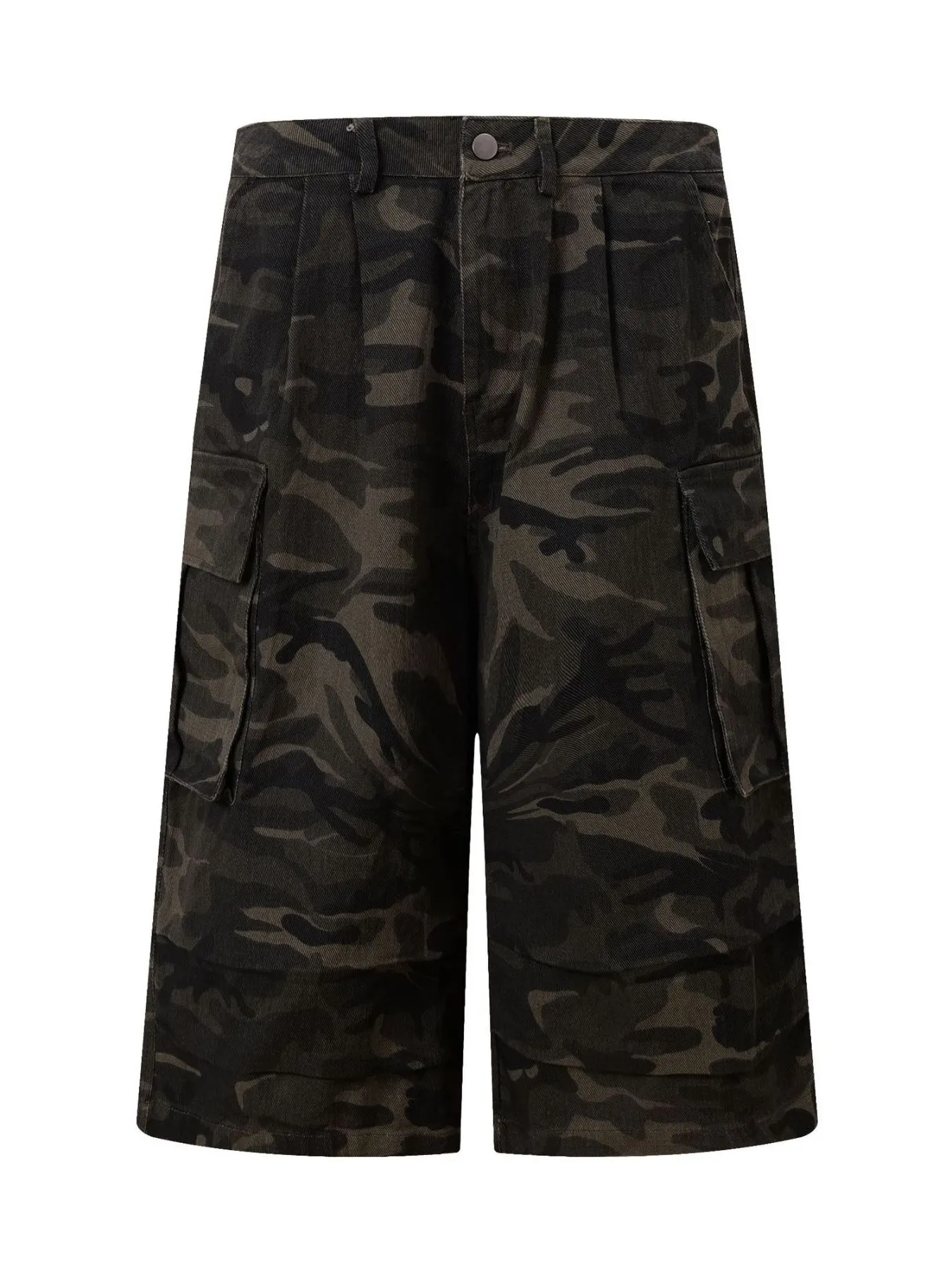 Men's Camouflage Wide-Leg Cargo Capris
